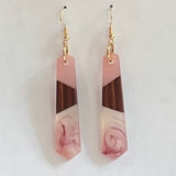 Wood and Acrylic Earrings