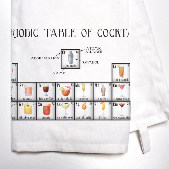 Periodic Table of Cocktails Bar Towel