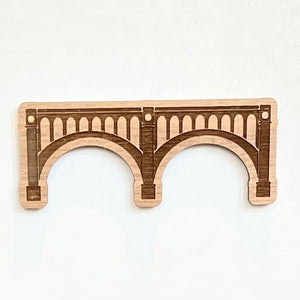 Manayunk Bridge Wood Magnet