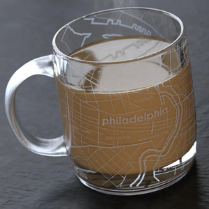 Philadelphia Map Glass Mug